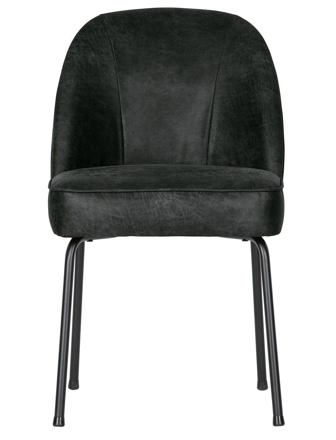 Vogue Dining Chair, Black Leather