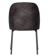 Vogue Dining Chair, Black Leather