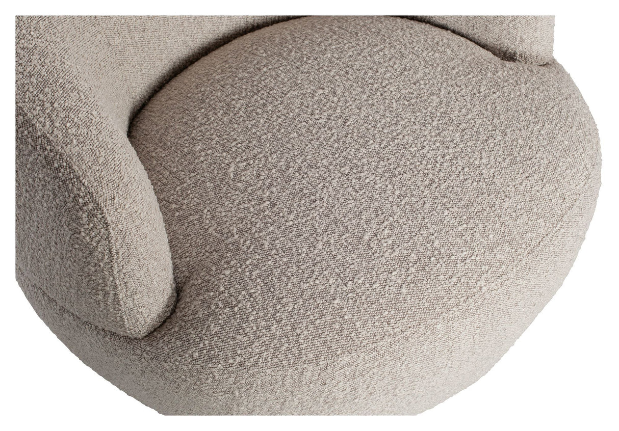 Woolly Lounge Chair with Rotation - Beige