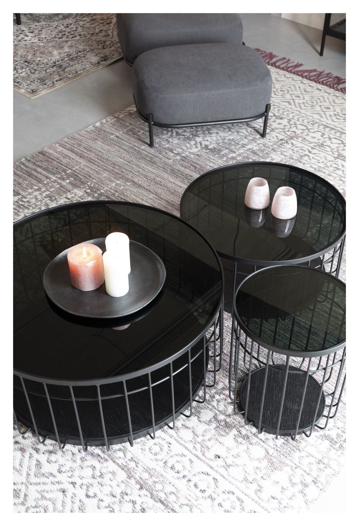 homii Lance Coffee Table Black, Ø80