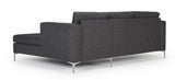 Shea 2-pers. Sofa Gray, with right-facing chaise longue