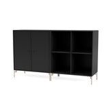 PAIR Classic sideboard with mushroom legs, Black