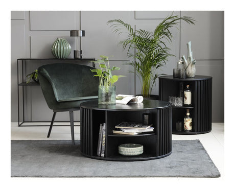 Siena Coffee table Ø85 - Black/oak