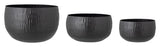 Bloomingville Abisha Flowerpot, Black, Iron, Set of 3 pieces.