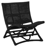 Bloomingville Baz Lounge Chair, Black, Rattan