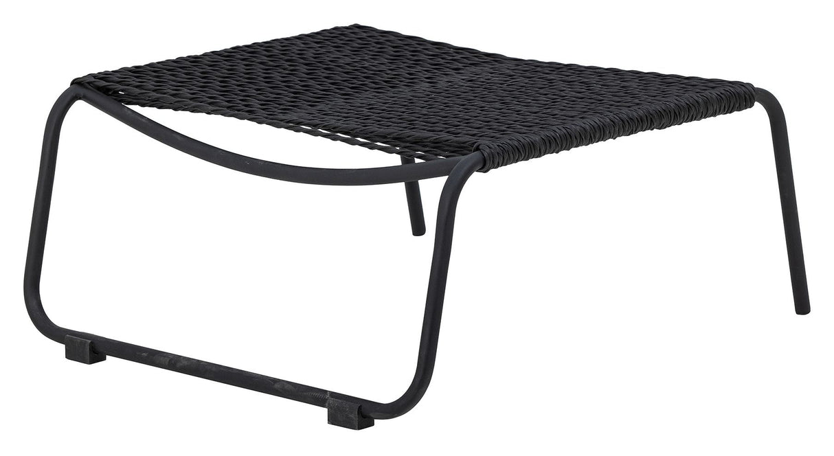 Bloomingville Boel Deckchair with footstool, Black, Metal