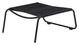 Bloomingville Boel Deckchair with footstool, Black, Metal