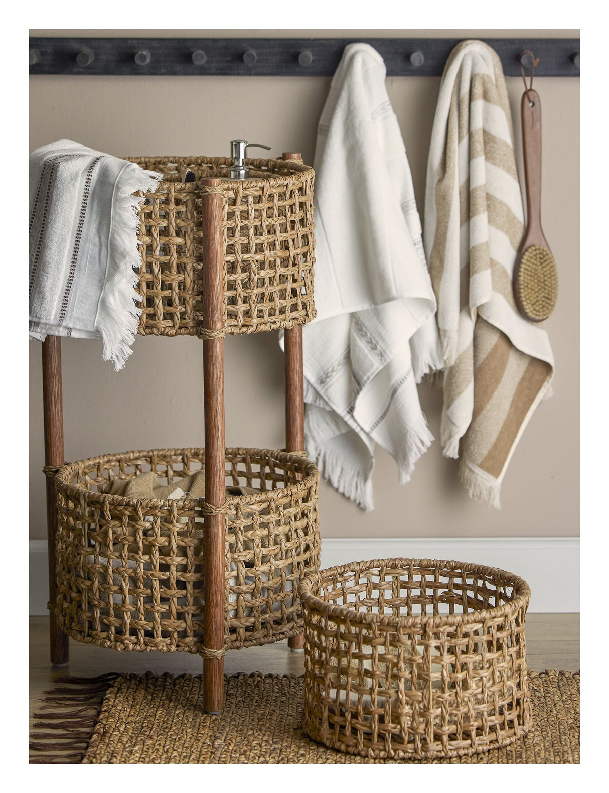 Bloomingville Caro Storage Basket Set of 4, Brown