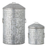 Bloomingville Delina Bucket, Gray, Galvanized Metal