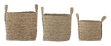 Bloomingville Kayes Basket Set of 3, Seagrass