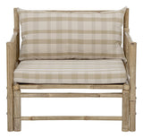 Bloomingville Corfu Lounge Chair with Cushions, Bamboo