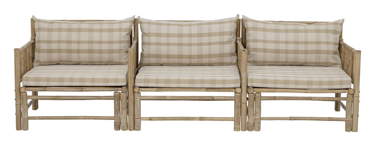 Bloomingville Corfu Lounge Chair with Cushions, Bamboo