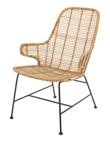 Bloomingville Lake Lounge Chair in Rattan, Nature