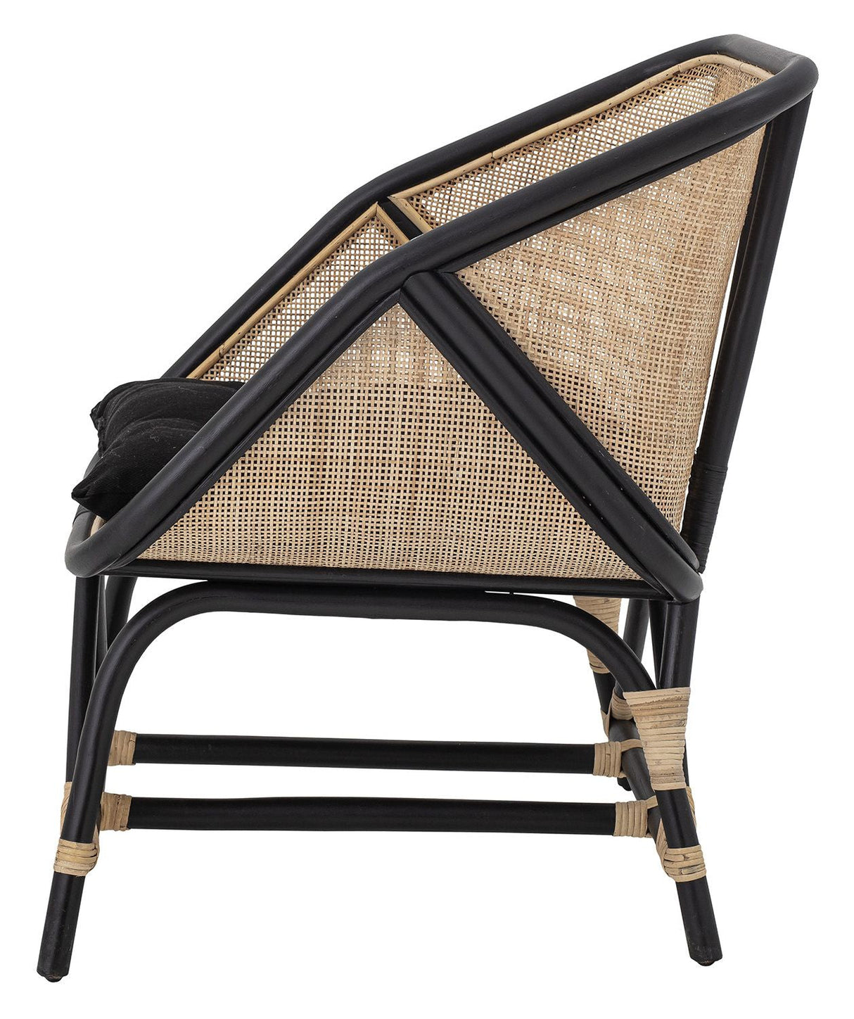 Bloomingville Loue Lounge Chair, Black, Rattan