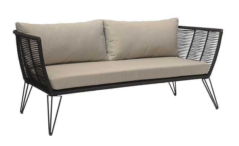 Bloomingville Mundo Lounge Sofa w/Cushions, Black