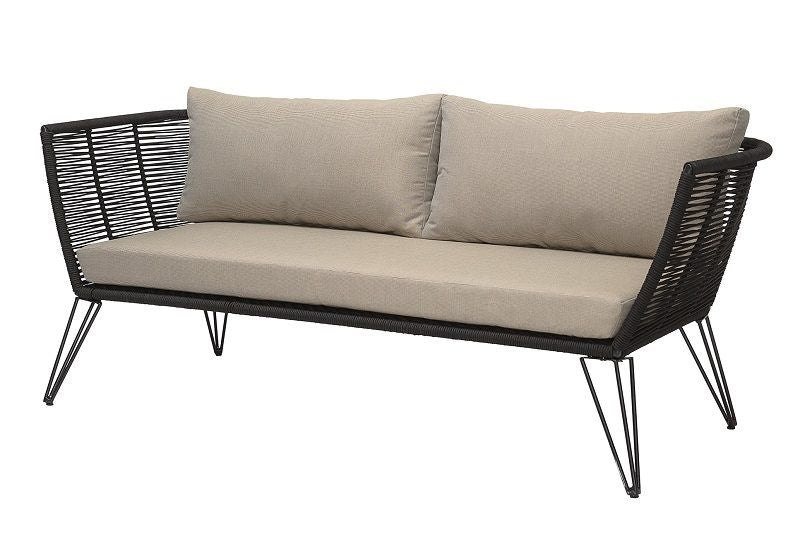 Bloomingville Mundo Lounge Sofa w/Cushions, Black