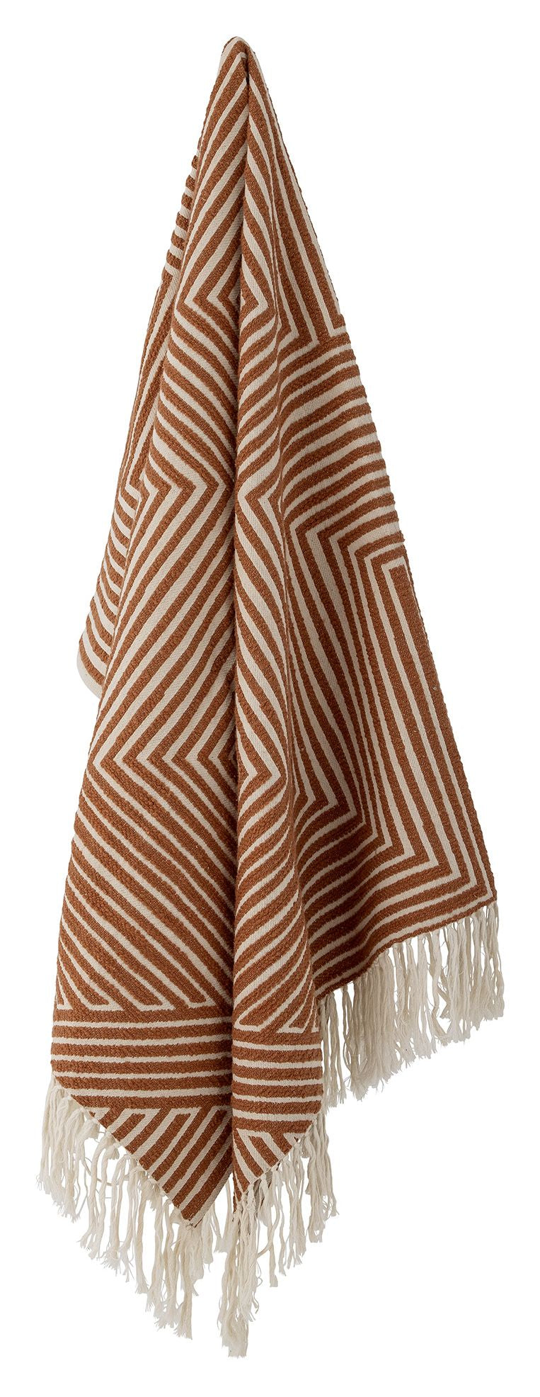 Bloomingville Madeleine Cozy Blanket Orange, Cotton