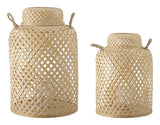 Bloomingville Madlin Lantern Set of 2, Bamboo