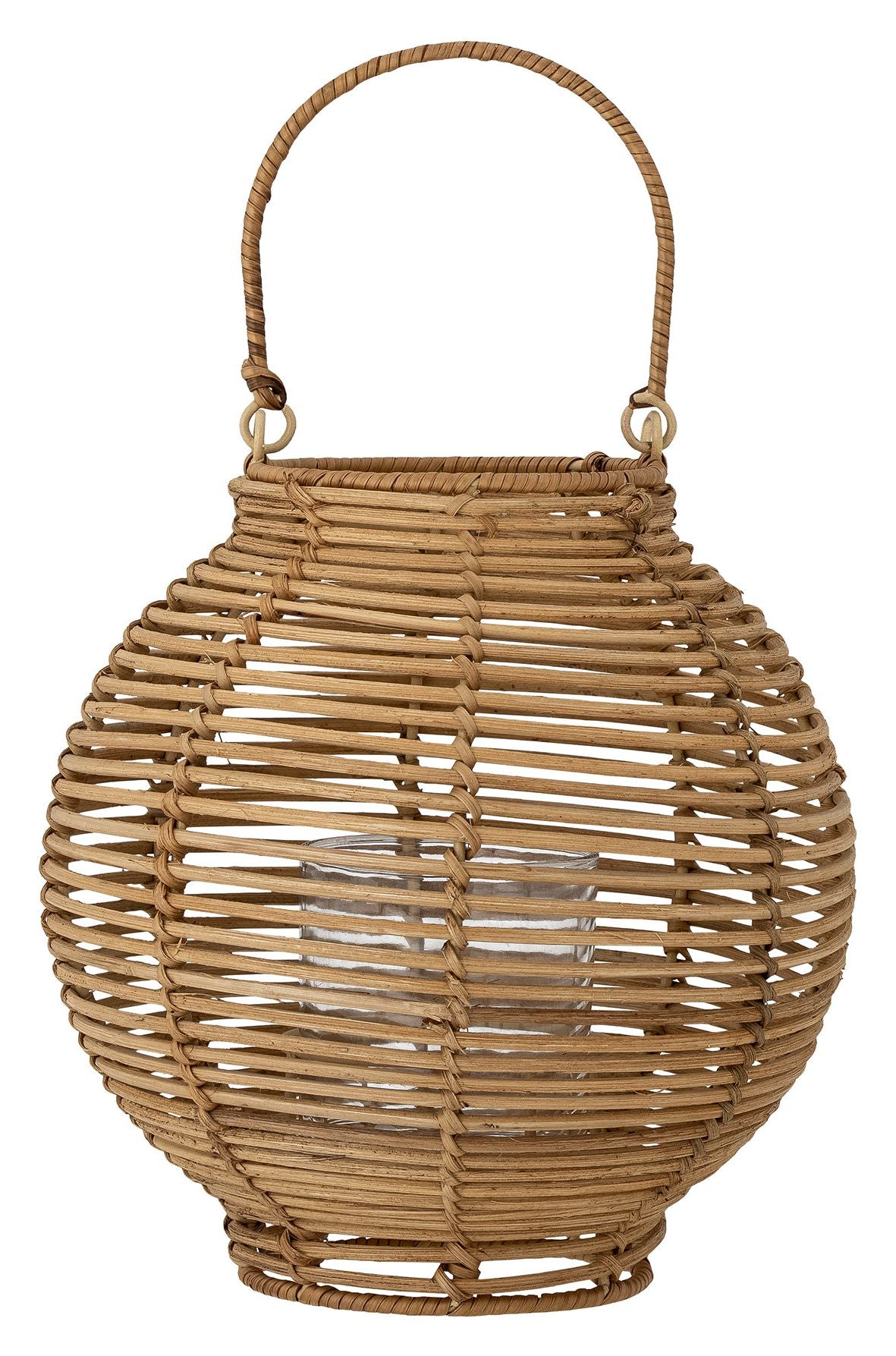 Bloomingville Malua Lantern w. glass, Nature, Rattan