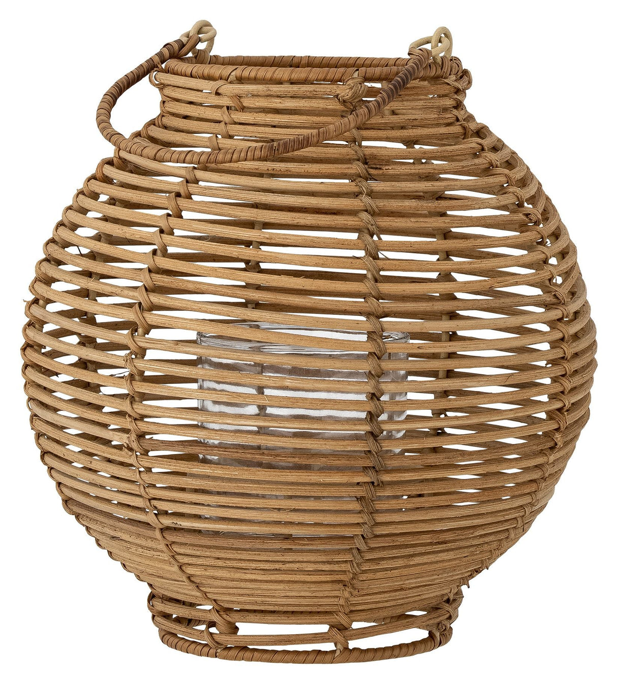 Bloomingville Malua Lantern w. glass, Nature, Rattan