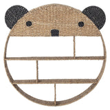 Bloomingville Mini Bookshelf Teddy Bear - Natural Wicker