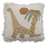 Lupo Cushion, 40x40, White/Dino print