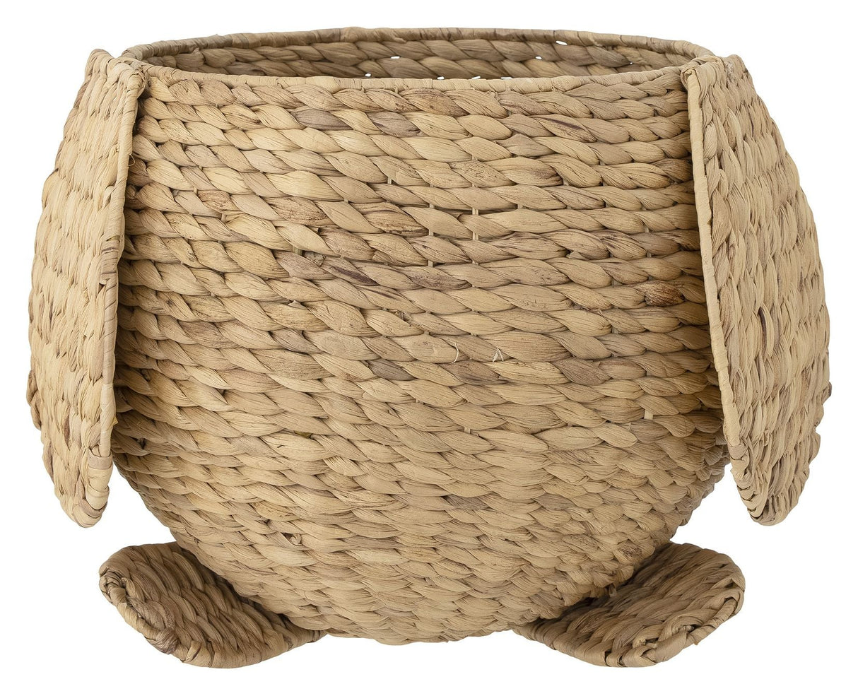 Pingo Basket w/Lid, Nature, Water Hyacinth