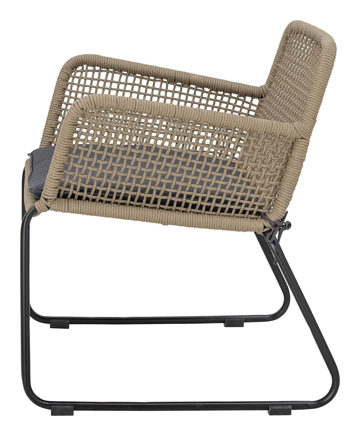 Bloomingville Mundo Lounge Chair with Cushion, Brown Metal