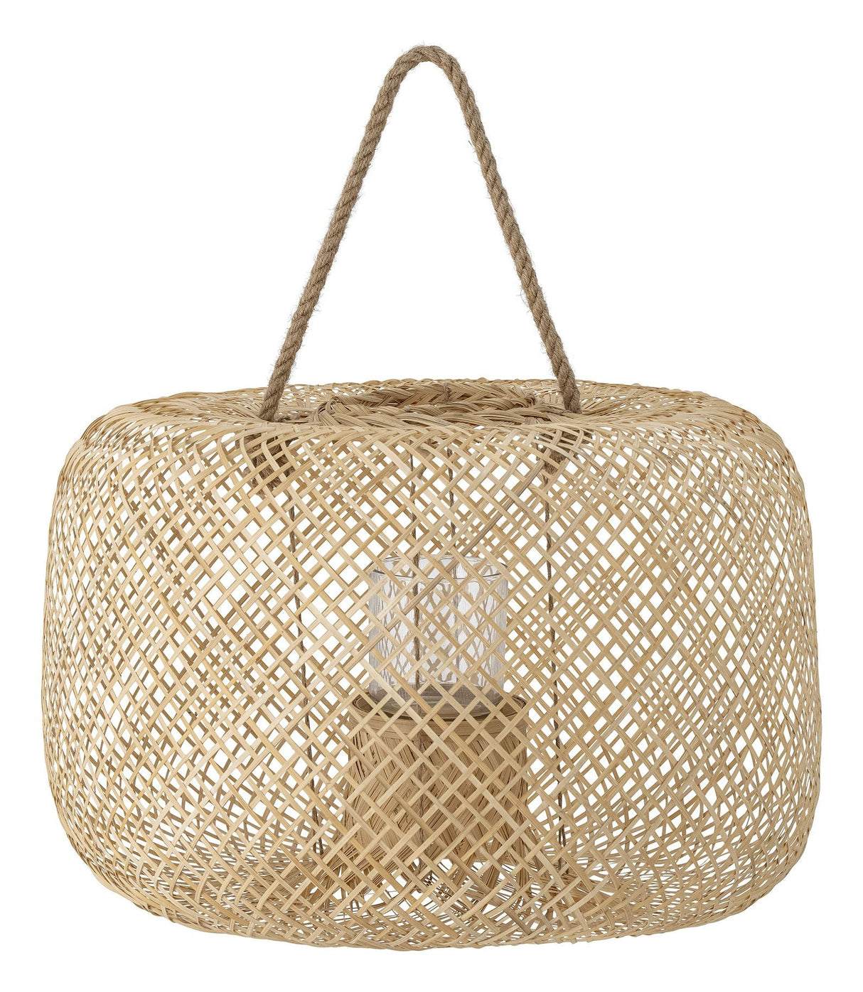 Bloomingville Musu Lantern w. glass, Bamboo