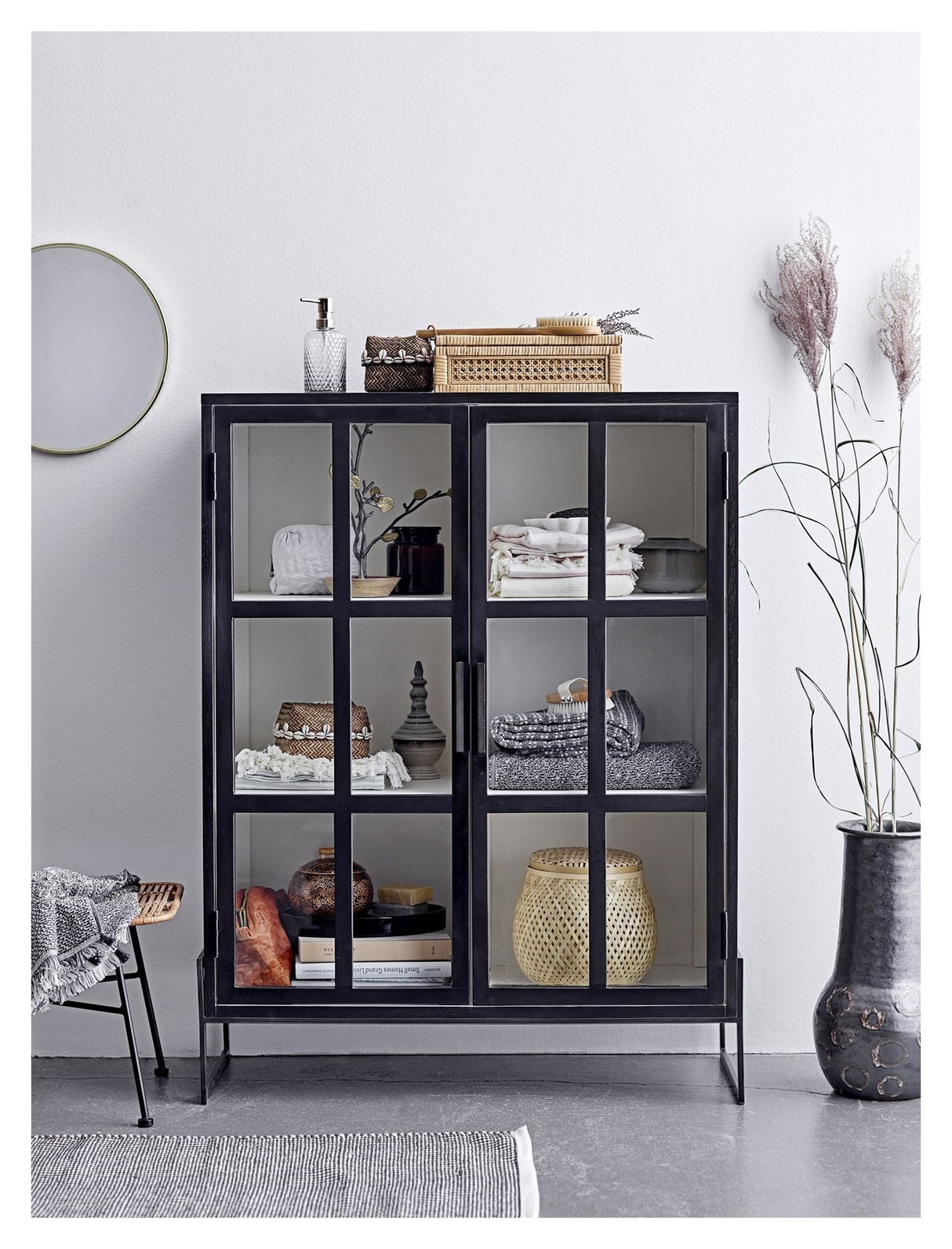 Bloomingville Opal Vitrine Cabinet, Black