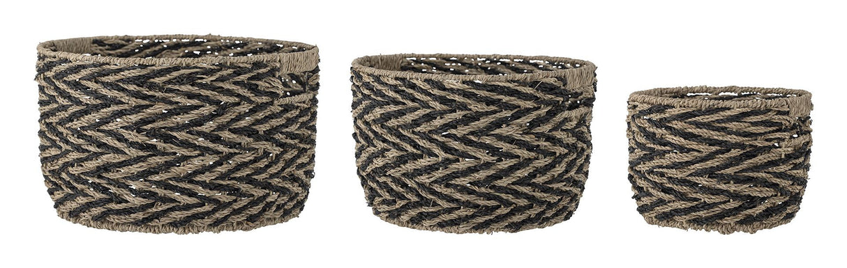 Bloomingville Othilde Basket Set of 3, Seagrass