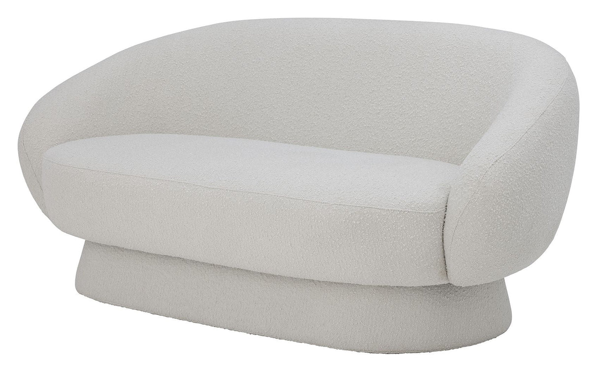 Bloomingville Ted 2-seater sofa, White, Polyester