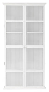 Bloomingville Wila Vitrineskab, w. 2 glass doors and shelves, White, Pine