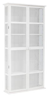 Bloomingville Wila Vitrineskab, w. 2 glass doors and shelves, White, Pine