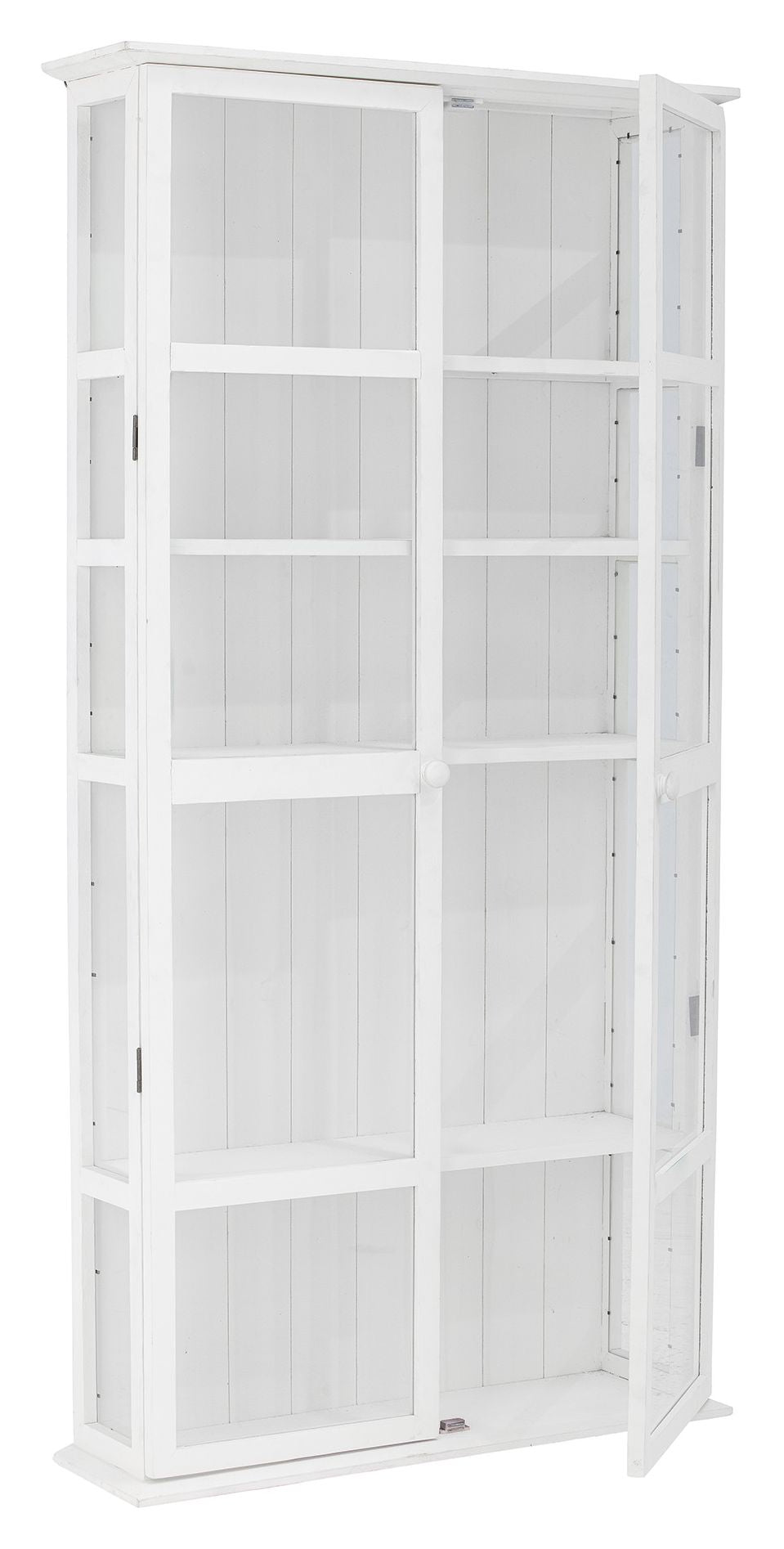 Bloomingville Wila Vitrineskab, w. 2 glass doors and shelves, White, Pine