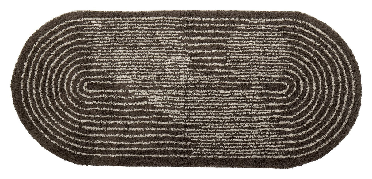 Bloomingville Zhina Carpet Brown, Cotton