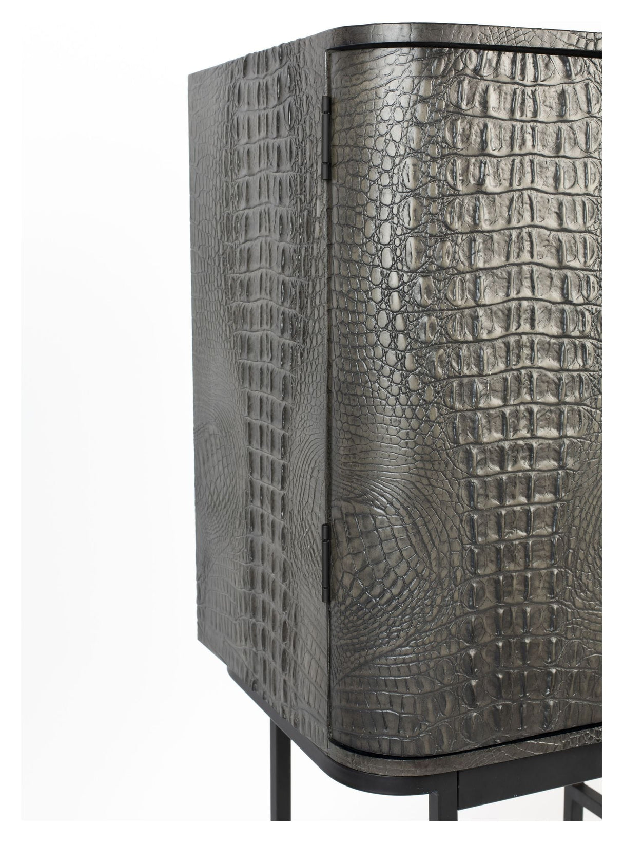 Ava Morgana Bar cupboard, Crocodile leather look