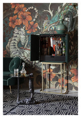 Ava Morgana Bar cabinet, Dark green velvet