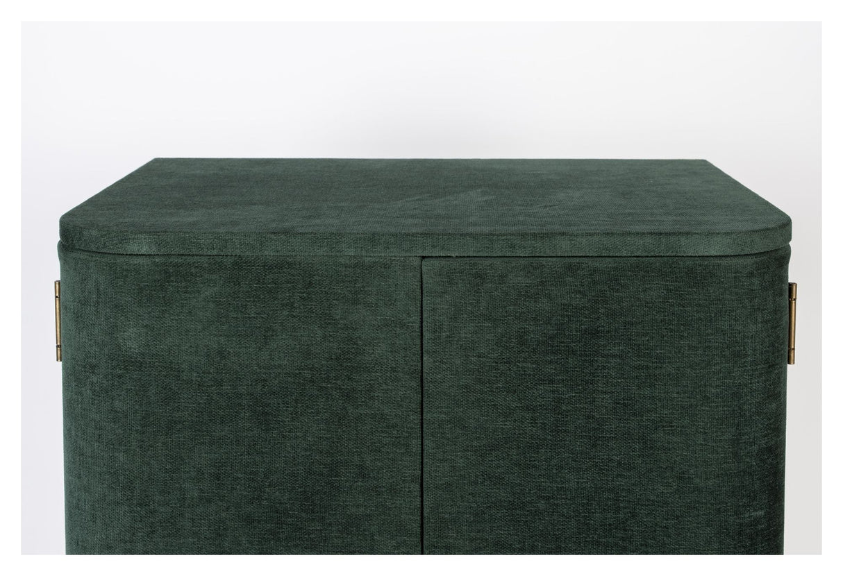 Ava Morgana Bar cabinet, Dark green velvet