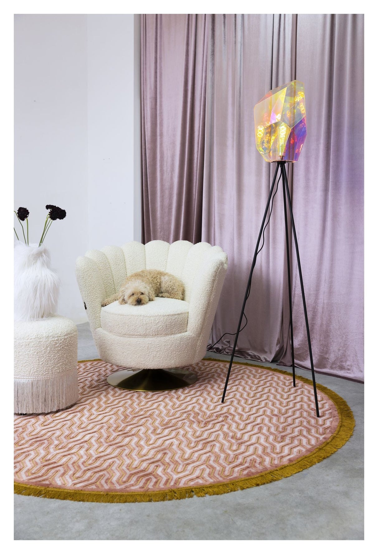 Diamond Dear Floor Lamp, Holographic