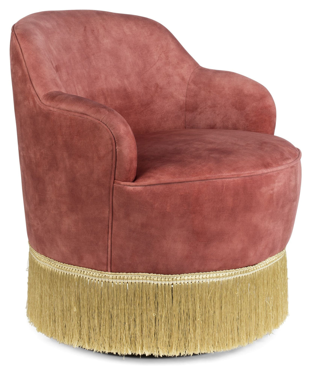 Fringe Me Up Lounge Chair, Rosa Velour