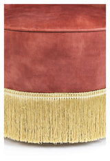 Fringe Me Up Lounge Chair, Rosa Velour