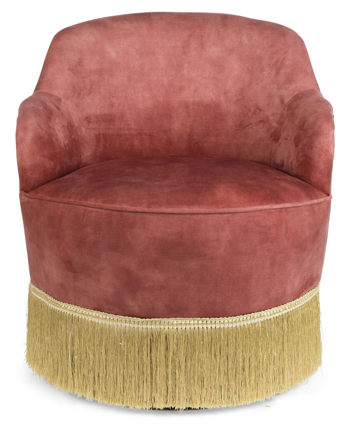 Fringe Me Up Lounge Chair, Rosa Velour