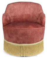 Fringe Me Up Lounge Chair, Rosa Velour