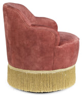 Fringe Me Up Lounge Chair, Rosa Velour