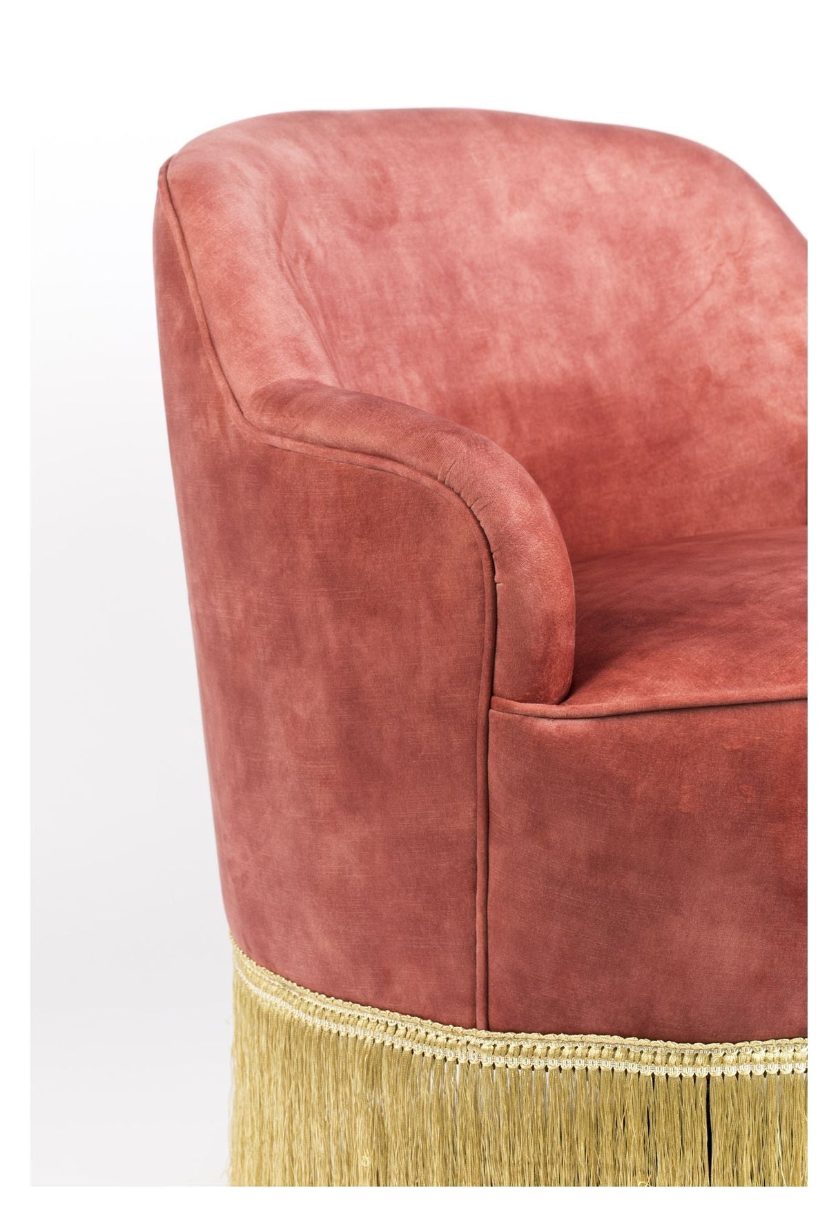 Fringe Me Up Lounge Chair, Rosa Velour