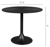 Hypnotising Dining table, Gold, Ø92