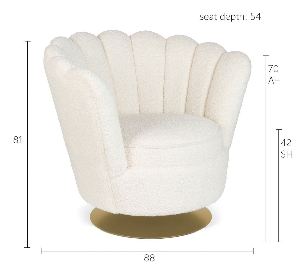 Mother of All Shells Lounge Chair - Teddy Offwhite