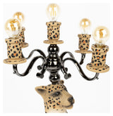 PROUDLY CROWNED PANTHER Floor Lamp, Stained