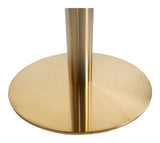 Bolzano Dining table, marble look, brass legs, Ø110